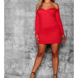 Plus Bardot Bodycon Dress